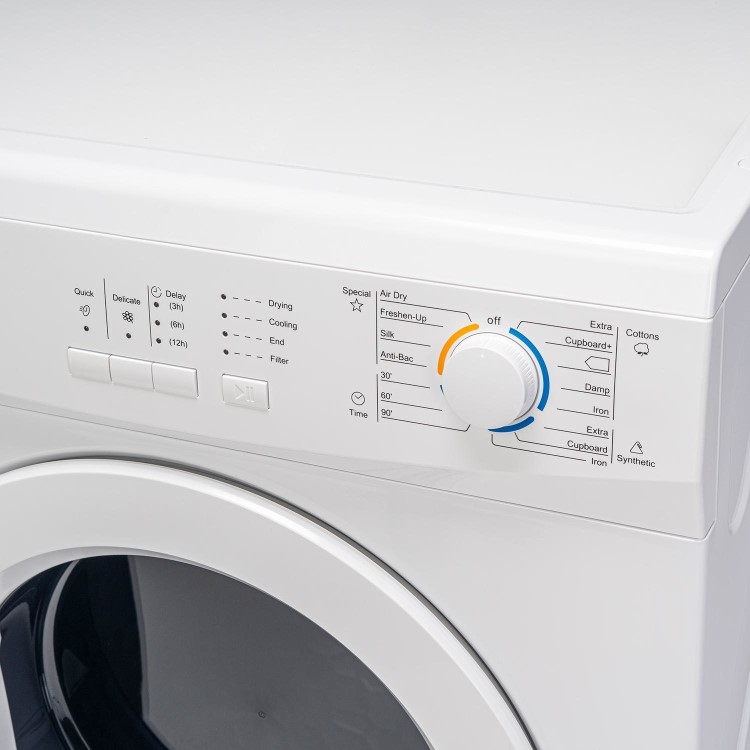 electriQ Series 2 7kg Vented Tumble Dryer - Reverse Action - White