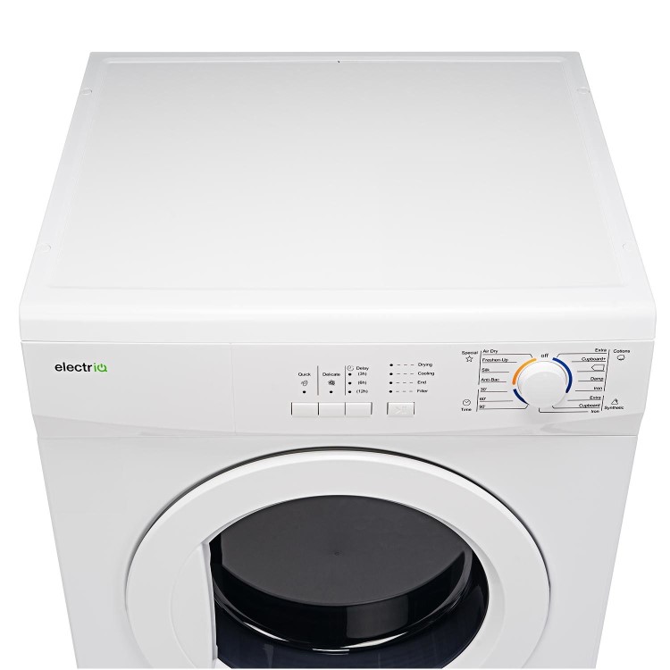 electriQ Series 2 7kg Vented Tumble Dryer - Reverse Action - White
