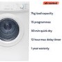 electriQ Series 2 7kg Vented Tumble Dryer - Reverse Action - White
