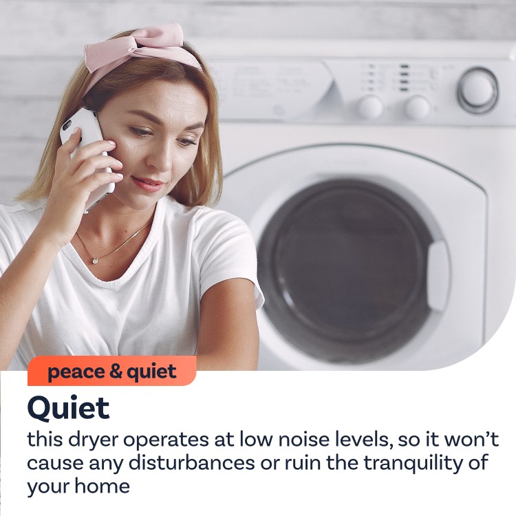 electriQ Series 2 7kg Vented Tumble Dryer - Reverse Action - White