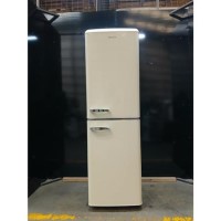 GRADE A2 - electriQ 246 Litre 50/50 Retro Freestanding Fridge Freezer - Cream