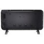 Refurbished electriQ 2000W Smart Electric Designer Metal Panel Heater - Wall Mountable & Bathroom Safe - Black