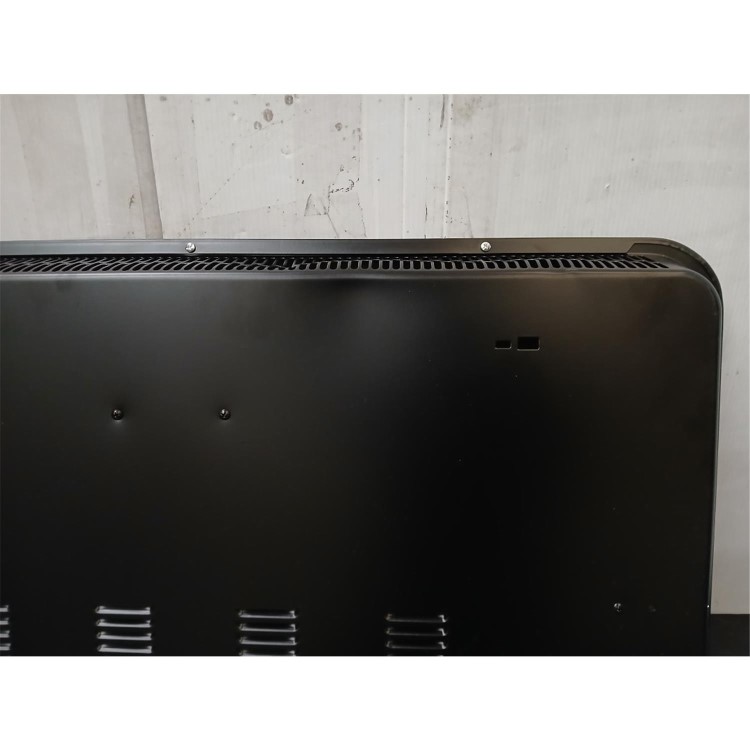 Refurbished electriQ 2000W Smart Electric Designer Metal Panel Heater - Wall Mountable & Bathroom Safe - Black