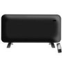 Refurbished electriQ 2000W Smart Electric Designer Metal Panel Heater - Wall Mountable & Bathroom Safe - Black