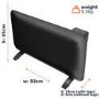 Refurbished electriQ 2000W Smart Electric Designer Metal Panel Heater - Wall Mountable & Bathroom Safe - Black