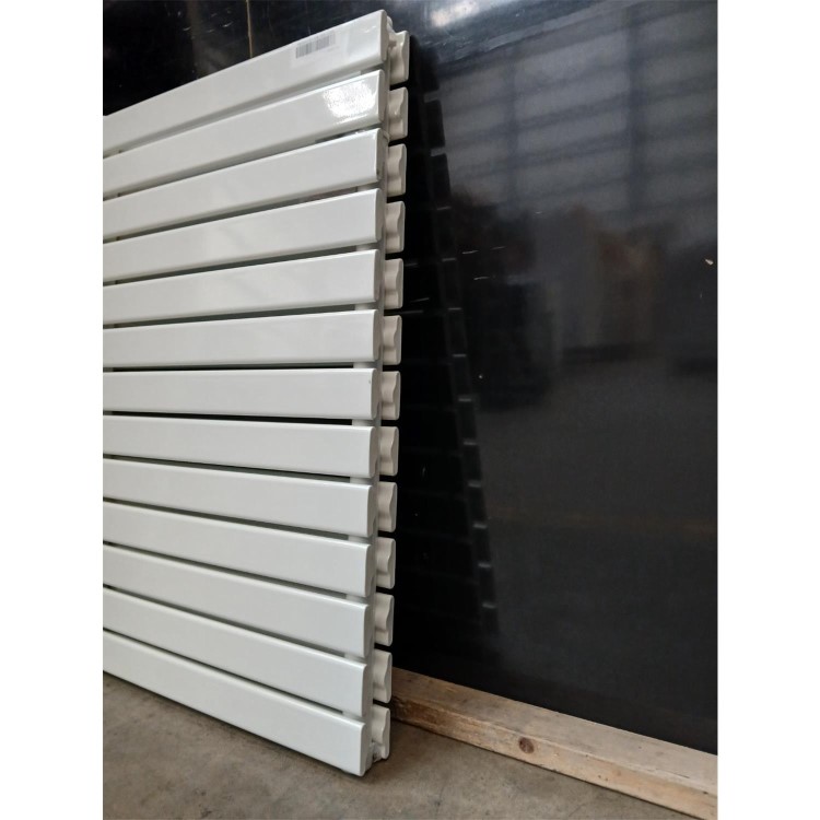GRADE A3 - Riace White Horizontal Flat Designer Radiator 600x884mm Double Panel 3342 BTU