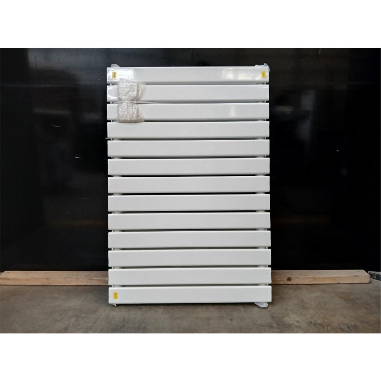GRADE A3 - Riace White Horizontal Flat Designer Radiator 600x884mm Double Panel 3342 BTU