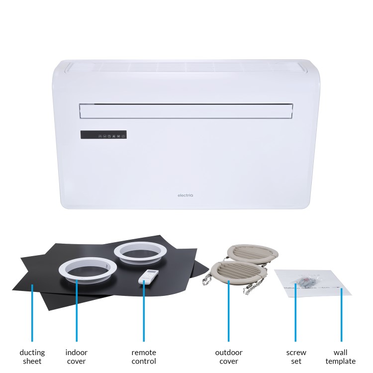 Refurbished electriQ iQool 10000 BTU Mounted All-In-One Smart Air Conditioner with Heat Pump - No Outdoor Unit Needed