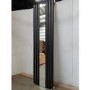 GRADE A3 - Specchio Midnight Black Vertical Oval Designer Radiator with Mirror 1800x500mm Single Panel 2680 BTU