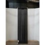GRADE A3 - Specchio Midnight Black Vertical Oval Designer Radiator with Mirror 1800x500mm Single Panel 2680 BTU