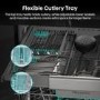 GRADE A2 - Hisense Hi6 Freestanding Dishwasher - WiFi-enabled A-Rated - Graphite