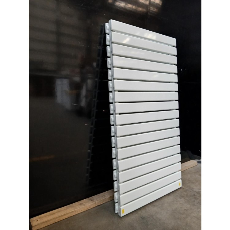 GRADE A3 - Riace White Horizontal Flat Designer Radiator 600x1156mm Double Panel 4370 BTU