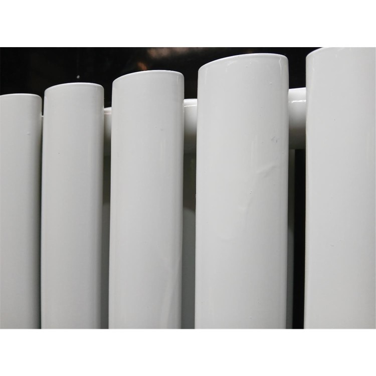 GRADE A3 - Sorrento White Horizontal Oval Designer Radiator 600x767mm Double Panel 3119 BTU