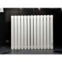 GRADE A3 - Sorrento White Horizontal Oval Designer Radiator 600x767mm Double Panel 3119 BTU