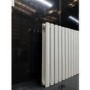 GRADE A3 - Sorrento White Horizontal Oval Designer Radiator 600x767mm Double Panel 3119 BTU