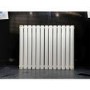 GRADE A3 - Sorrento White Horizontal Oval Designer Radiator 600x767mm Double Panel 3119 BTU