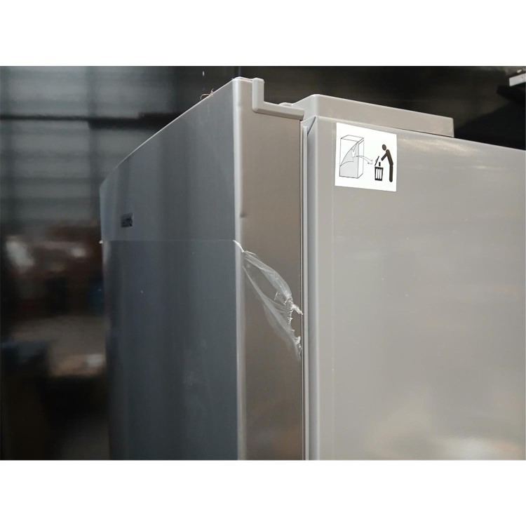 GRADE A2 - electriQ 326L 70/30 Freestanding Fridge Freezer – Stainless Steel