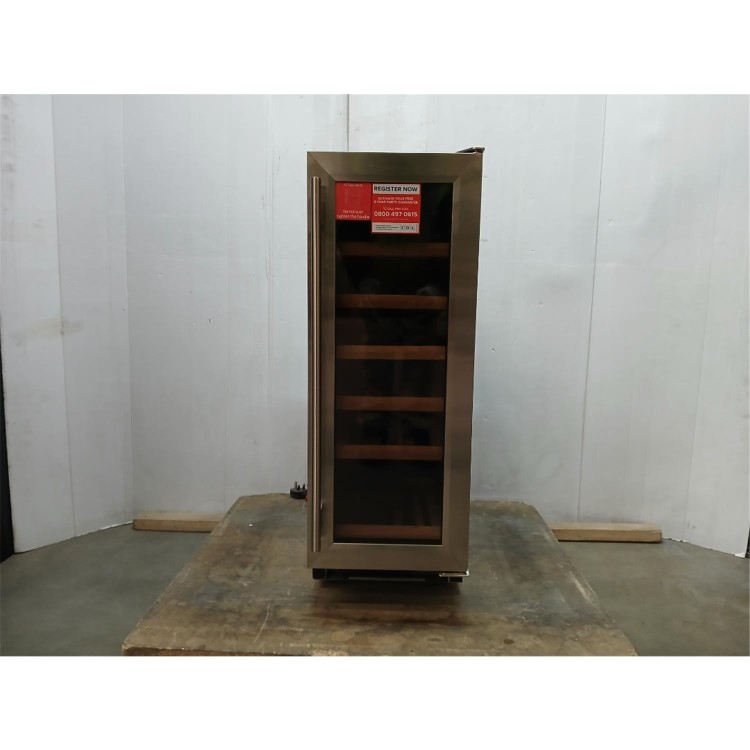 Refurbished CDA 19 Bottle Capacity Single Zone Freestanding 30cm Under Counter Wine Cooler - Stainless Steel