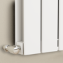 Refurbished Eco Eleganza White Vertical Flat Designer Aluminium Radiator 1800x600mm Double Panel 5856 BTU