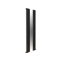 Refurbished Eco Specchio Midnight Black Vertical Wave Mirror Designer Aluminium Radiator 1800x550mm Single Panel 3387 BTU