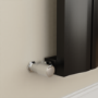 Refurbished Eco Specchio Midnight Black Vertical Wave Mirror Designer Aluminium Radiator 1800x550mm Single Panel 3387 BTU