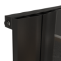 Refurbished Eco Specchio Midnight Black Vertical Wave Mirror Designer Aluminium Radiator 1800x550mm Single Panel 3387 BTU
