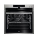 79088037/1/BSE978330M Refurbished AEG 7000 SteamCrisp Electric Built-in Single Oven With Pyrolytic Cleaning - Anti-fingerprint Stainless Steel
