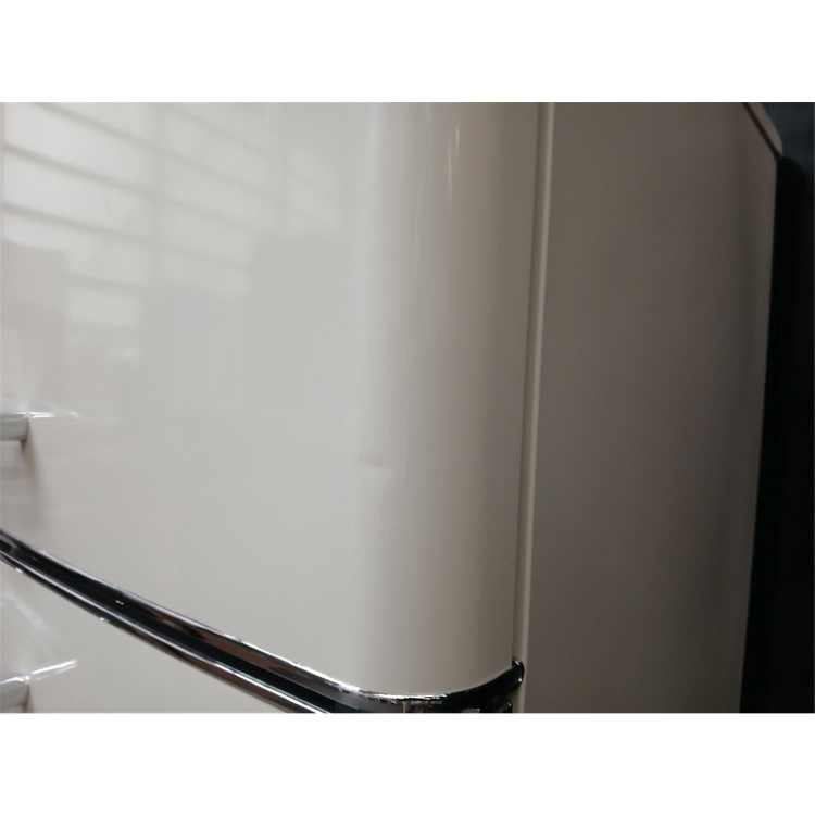 GRADE A2 - electriQ 204 Litre 80/20 Retro Freestanding Fridge Freezer - Cream
