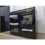 GRADE A2 - electriQ 100cm Dual Fuel Range Cooker - Black