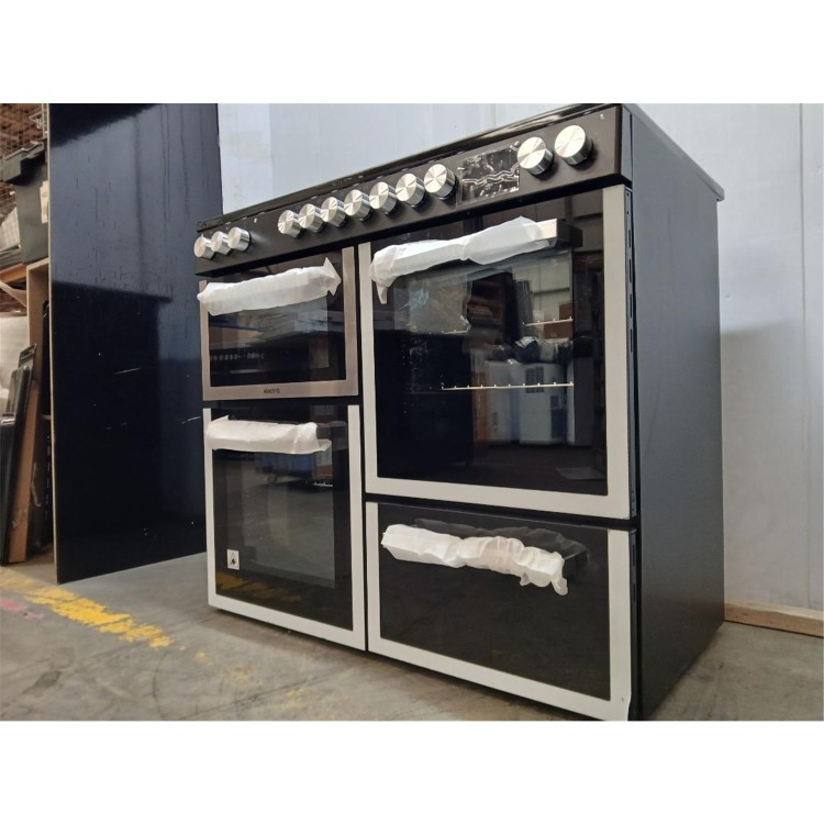 Refurbished electriQ 100cm Dual Fuel Range Cooker - Stainless Steel