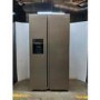 GRADE A2 - electriQ 513 Litre Side-by-Side American Fridge Freezer – Stainless Steel
