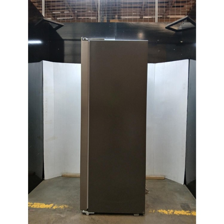 GRADE A2 - electriQ 513 Litre Side-by-Side American Fridge Freezer – Stainless Steel