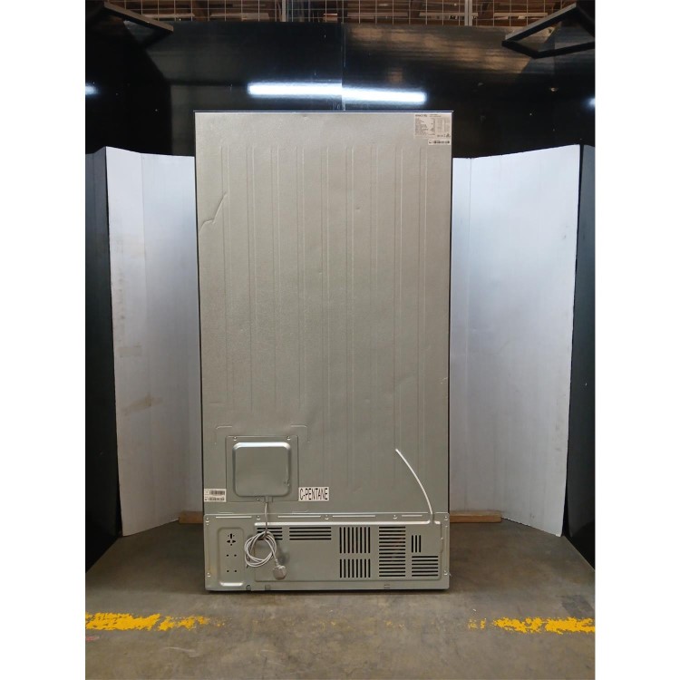 GRADE A2 - electriQ 513 Litre Side-by-Side American Fridge Freezer – Stainless Steel