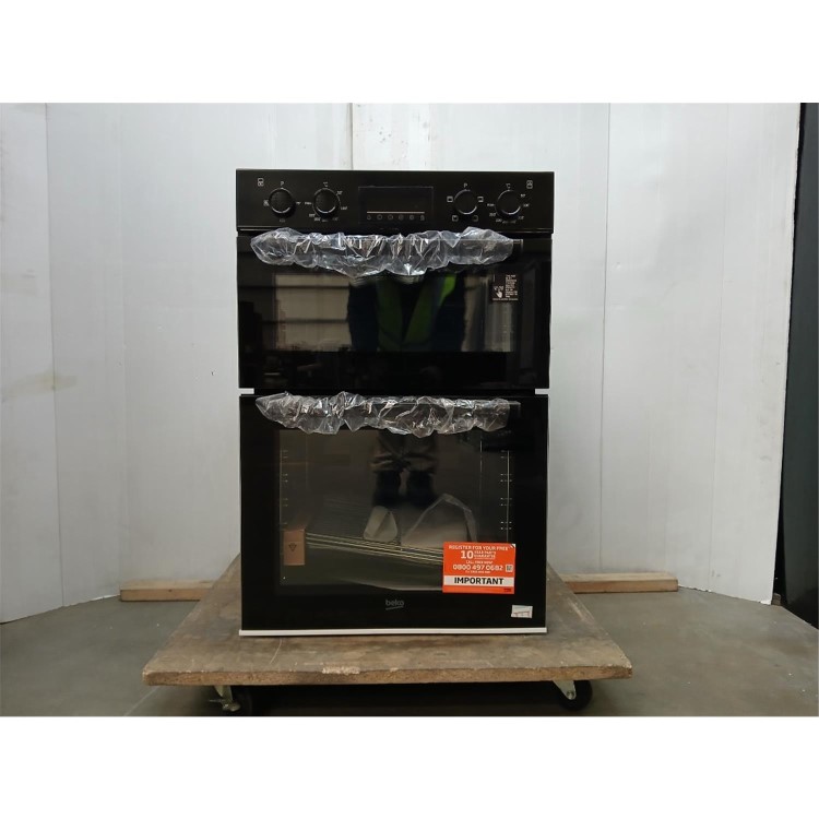 GRADE A2 - Beko BBDF22300B Built-In Electric Double Oven - Black   