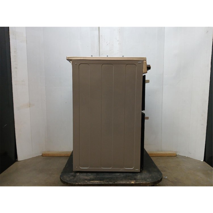 GRADE A2 - electriQ 60cm Double Oven Dual Fuel Cooker with Mirror Door