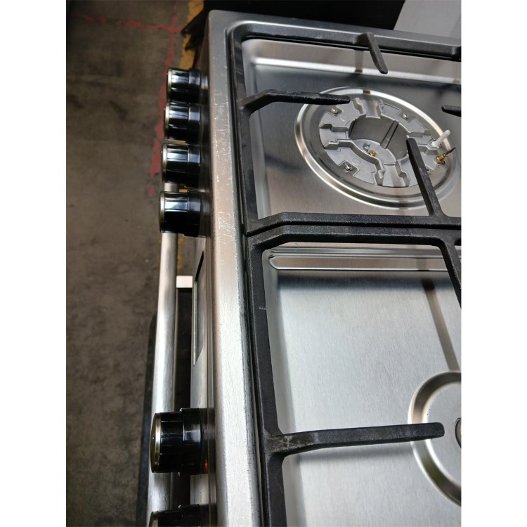 GRADE A2 - electriQ 60cm Double Oven Dual Fuel Cooker with Mirror Door