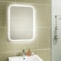 Rectangular Backlit Heated Bathroom Mirror with Lights 500 x 700mm- HiB Ambience 50
