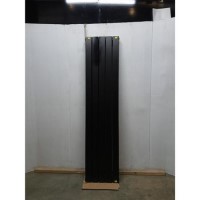 GRADE A3 - Eco Eleganza Midnight Black Vertical Flat Designer Aluminium Radiator 1600x375mm Double Panel 3374 BTU