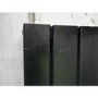 GRADE A3 - Eco Eleganza Midnight Black Vertical Flat Designer Aluminium Radiator 1600x375mm Double Panel 3374 BTU