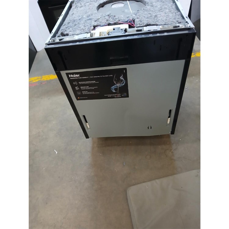 GRADE A2 - Haier Washlens Series 4 Integrated Dishwasher - Smart Wi-Fi B-Rated Black control panel