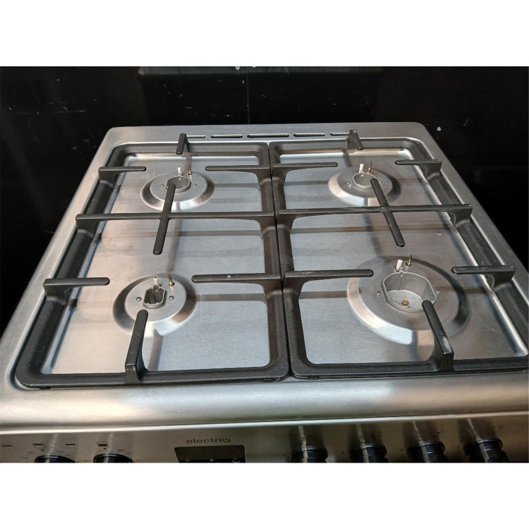 GRADE A2 - electriQ 60cm Dual Fuel Cooker - Stainless Steel