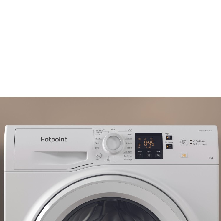 Refurbished Hotpoint AntiStain 8kg 1400rpm Washing Machine - White