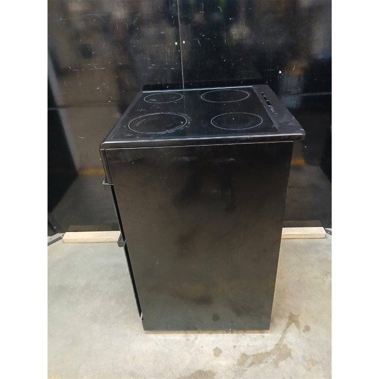 Refurbished ElectriQ 60cm Electric Twin Cavity Cooker With Ceramic Hob Black