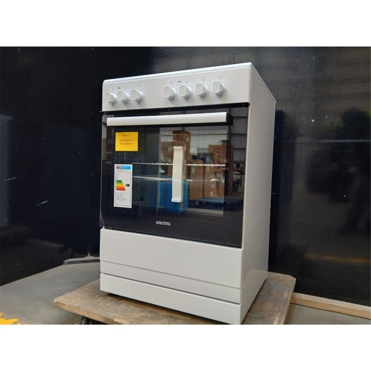 GRADE A2 - electriQ 60cm Electric Cooker - White