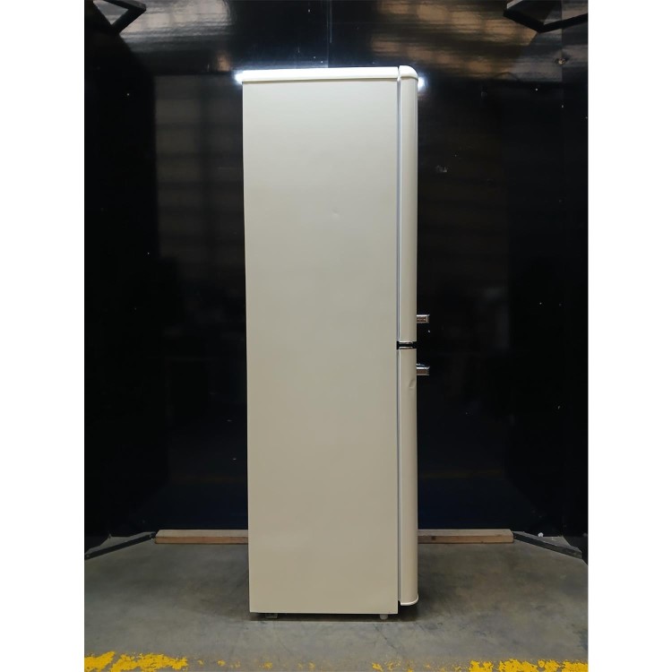 GRADE A2 - electriQ 246 Litre 50/50 Retro Freestanding Fridge Freezer - Cream