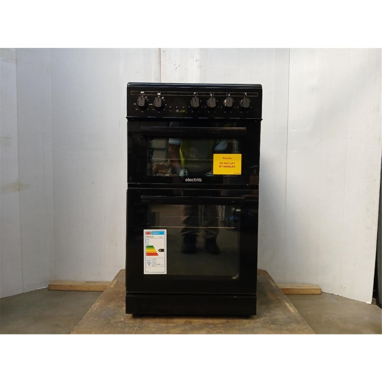 GRADE A2 - electriQ 50cm Double Cavity Electric Cooker - Black