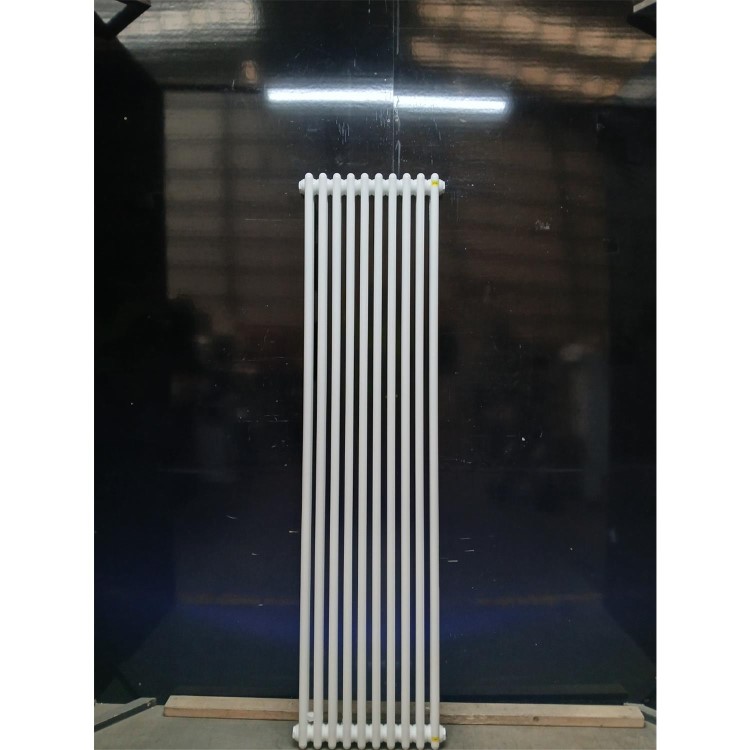 GRADE A3 - Reggio White Vertical Double Column Traditional Radiator 1800x470mm 4399 BTU - Cast Iron Style