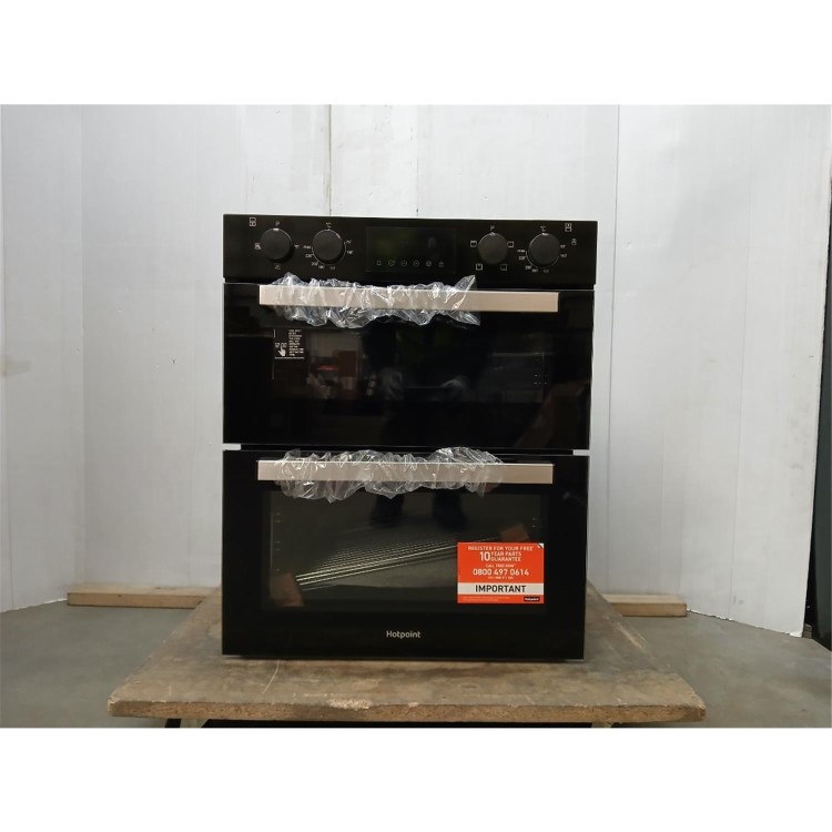GRADE A2 - Hotpoint DUH10DB Built Under Electric Double Oven - Black  