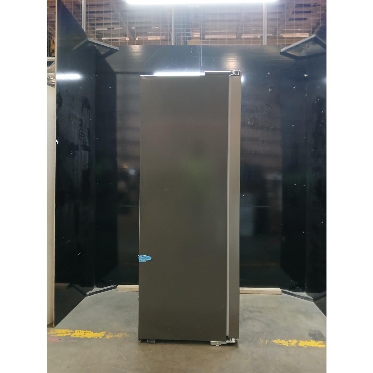 GRADE A2 - electriQ 513 Litre Side-by-Side American Fridge Freezer – Stainless Steel
