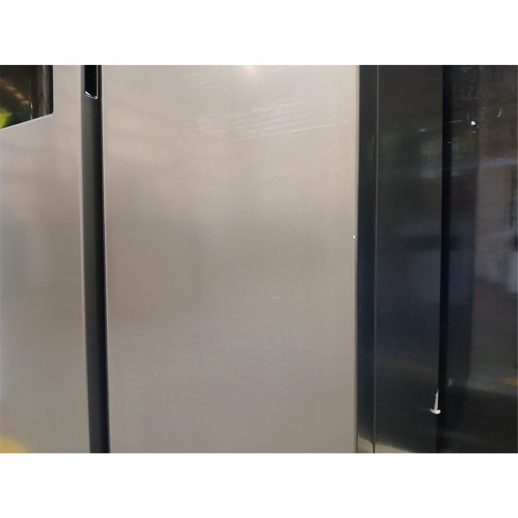 GRADE A2 - electriQ 513 Litre Side-by-Side American Fridge Freezer – Stainless Steel